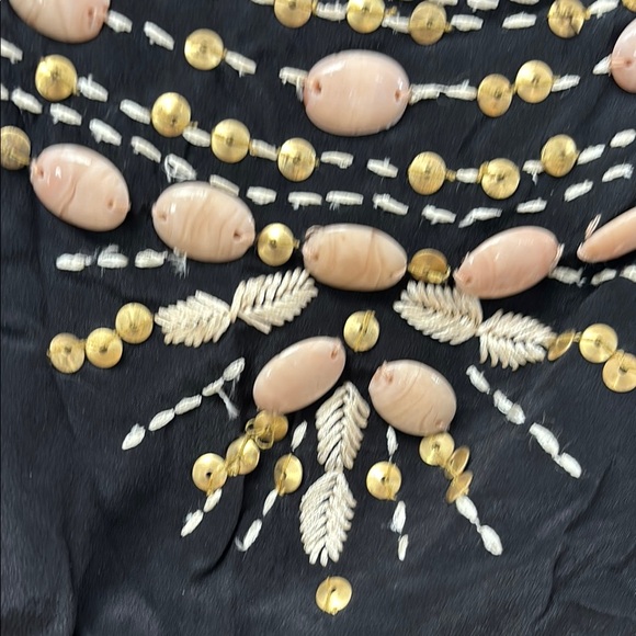 Nanette Lepore Elegant Black and Gold Dress Silk Beaded dress sequins embroidery - Picture 3 of 5